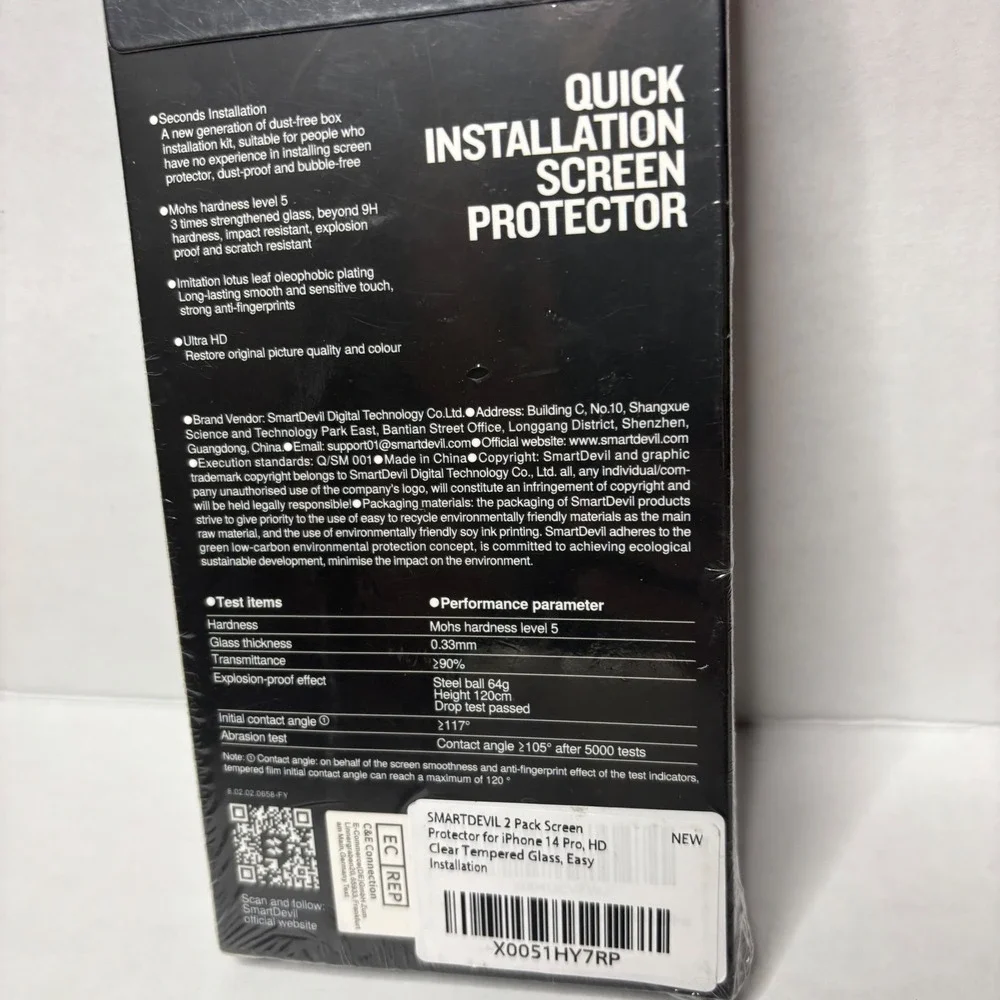 SmartDevil 2 Pk Screen Protector for iPhone 14 Pro Tempered Glass Easy Install